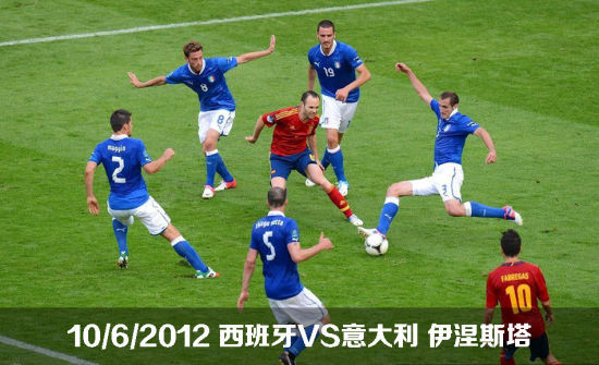 伊涅斯塔2010年对阵意大利