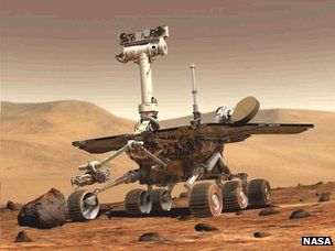 “机遇”号火星车。2004年,“机遇”号与它的双胞胎兄弟“勇气”号发射升空