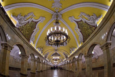 莫斯科的共青团地铁站(Komsomolskaya ,Koltsevaya线)