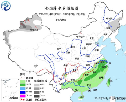 降水量预报图