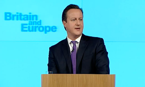 英国首相卡梅伦23日发表英国和欧盟关系的讲话。