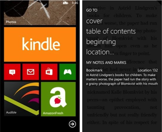 WP版Kindle应用更新 支持Windows Phone 8